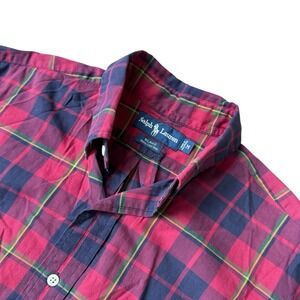 100% Cotton Ralph Lauren Plaid Blake Button Down Size M